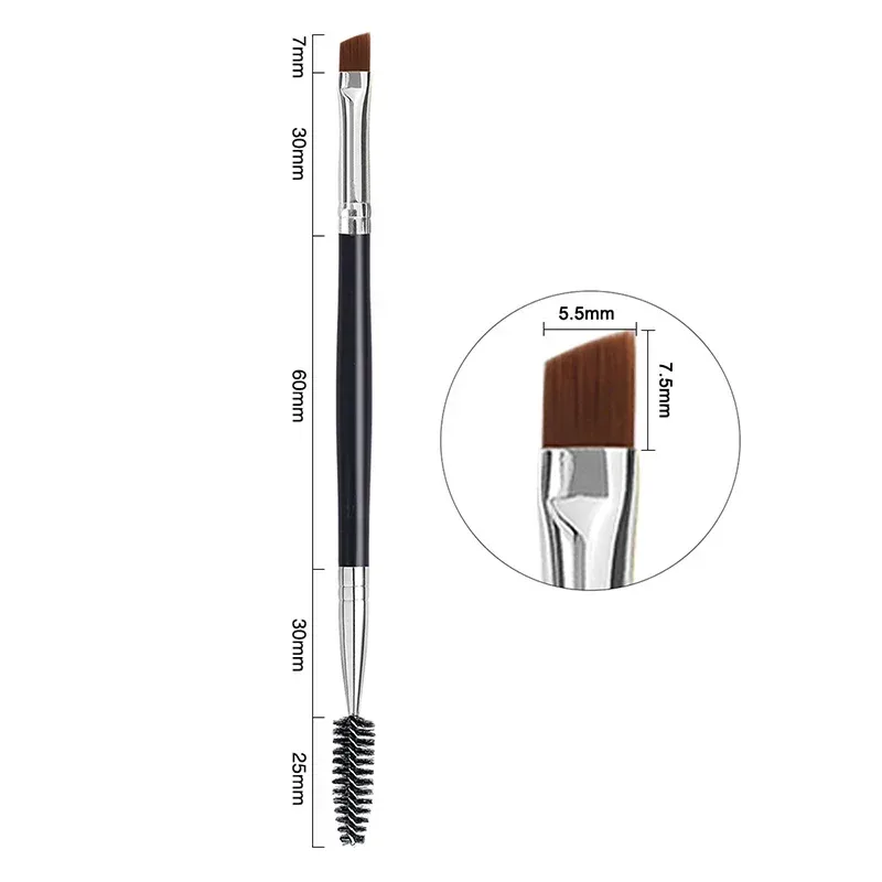 1pc 2 em 1 escova de sobrancelha de cabeça dupla + escova de cílios ferramentas de maquiagem pincéis cosméticos cílios maquiagem pincéis brochas maquillaje — image 17