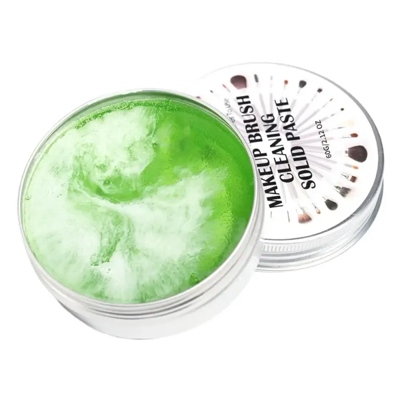 Sabonete limpador de pincel de maquiagem com tapete de silicone limpa profundamente a maquiagem à prova d'água para pincéis e esponjas de maquiagem sintética e natural