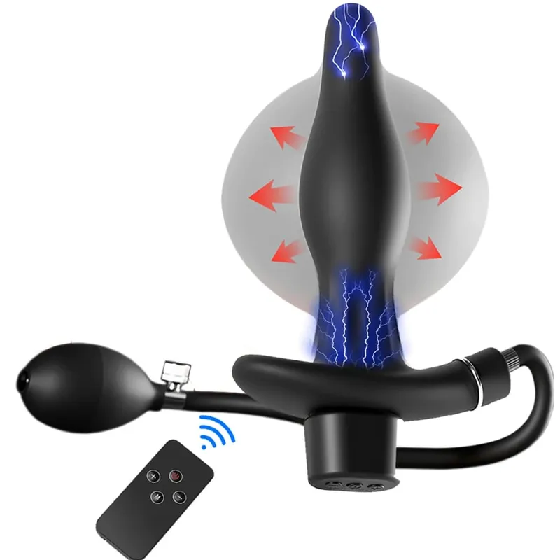 10-frequência vibração próstata grânulo inflação enorme anal plug orgasmo elétrico masturbação massageador sexo produto butt plug sextoy — image 1