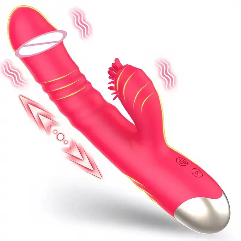 Vibrador coelho 3 em 1 para mulheres, vibrador poderoso de batidas, estimulador de clitóris, massageador feminino, ponto g, dedo, vibrador, sexo — image 8