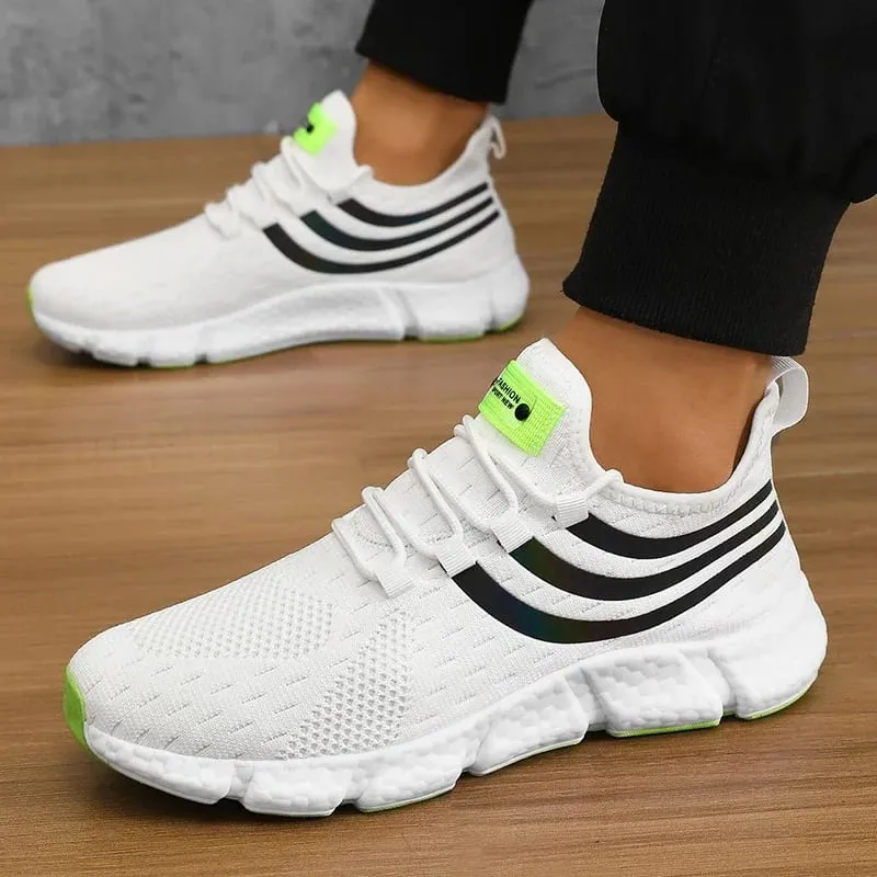 Tênis masculino confortável respirável sapatos de plataforma verão homem tênis de corrida respirável confortável moda tênis de caminhada