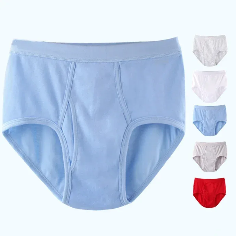 Solid Color Fat Plus Size Men's Underwear Mens Underpants 100% Cotton Comfortable Breathable Loose Large Size Men Briefs Panties — image 9