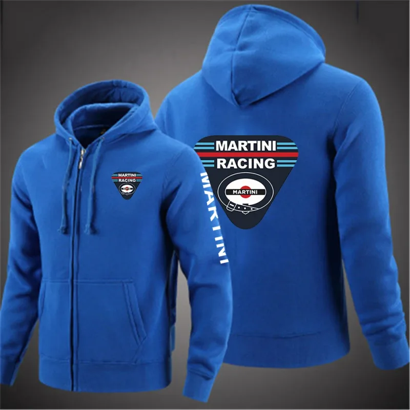 Martini Racing 2024 Men's Fashion Hoodies Spring And Autumn Solid Color Zipper Pullover Comfort Harajuku Top Sweatshirts