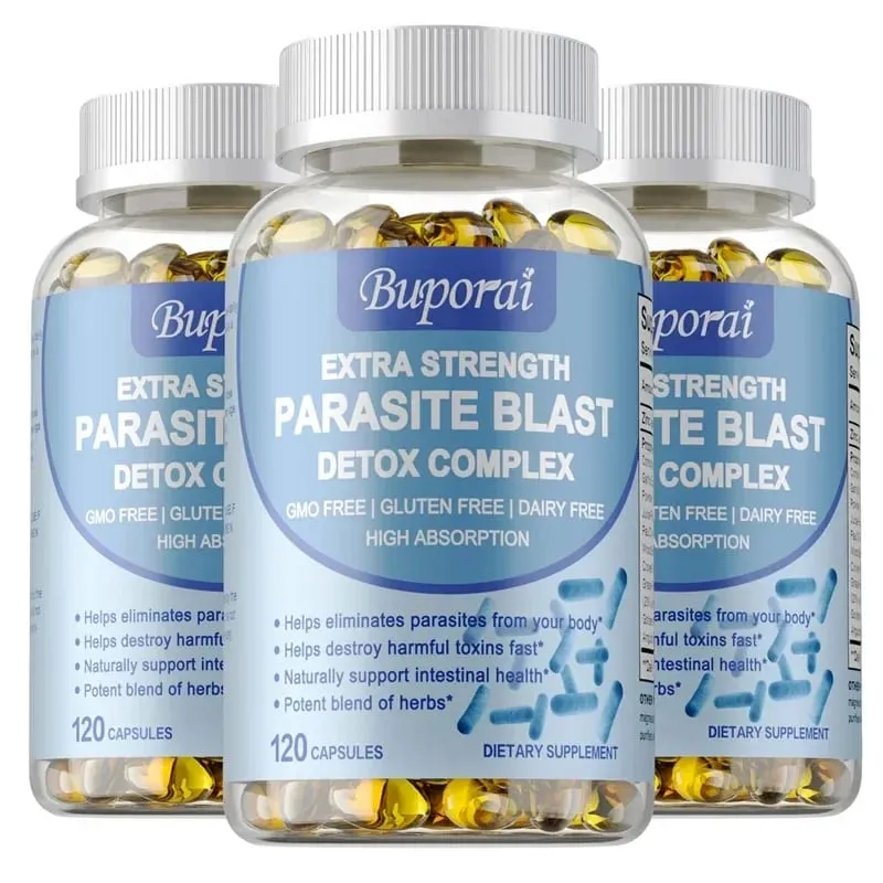 Complexo Parasite Blast Detox - Apoia a saúde intestinal Elimina parasitas Promove o metabolismo e aumenta a imunidade