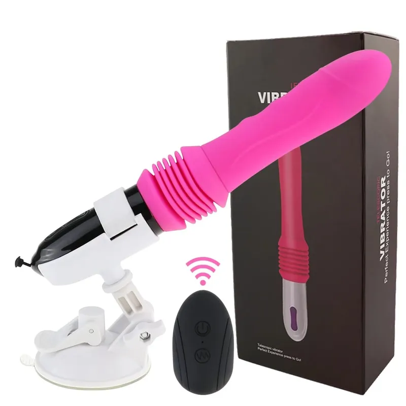 Vibrador telescópico vibrador automático para cima massageador ponto g empurrando buceta retrátil vibrar brinquedos sexuais de tamanho grande para mulheres