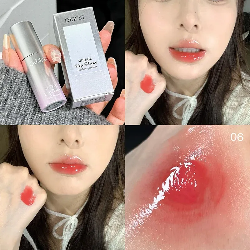 Nước Gương Son Bóng Dưỡng Ẩm Lâu Dài Dễ Dàng Mặc Nước Thủy Tinh Son Men Dưỡng Màu Đỏ Gợi Cảm Lip Tint Trang Điểm