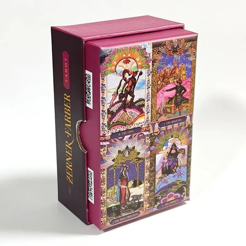 Baralho de tarô Zerner-Farber em relevo duplo, 78 peças, arte de colagem, cartas de tarô, 10,5*6 cm, ferramenta de adivinhação espiritual em caixa rígida
