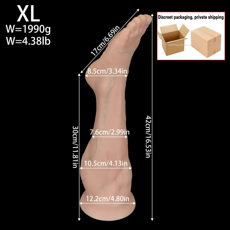 Plugue anal para pés grandes, plugue anal de silicone para treinamento, masturbador profundo, estimulador, brinquedos sexuais anais, mulheres e homens 18