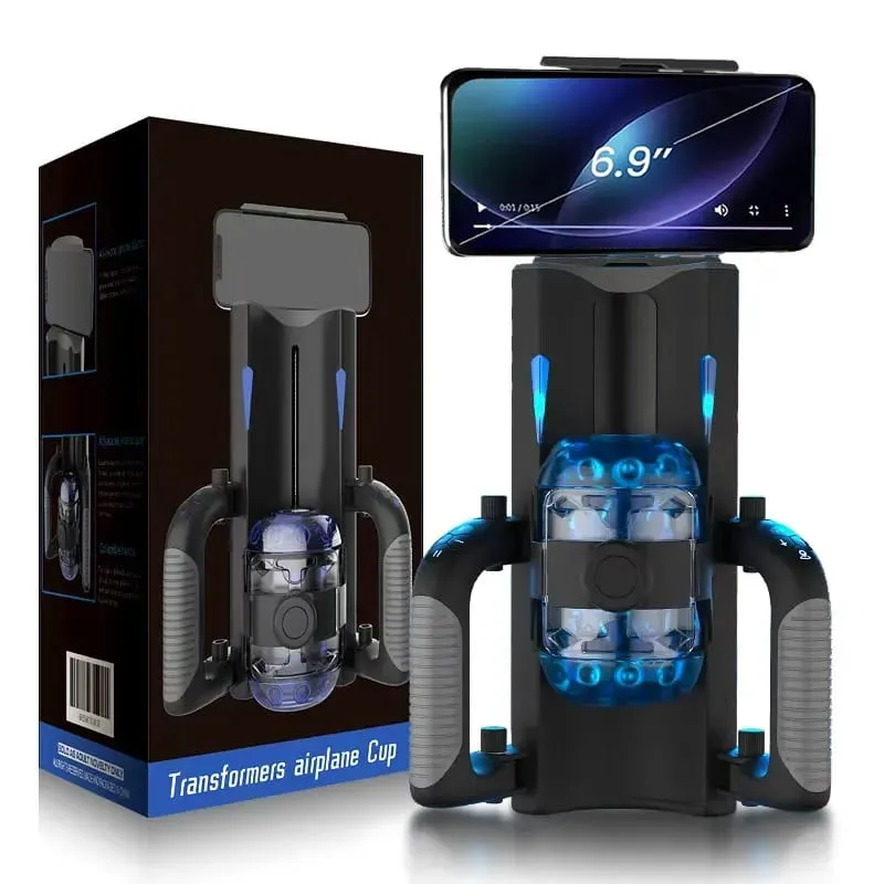 Thrusting High Speed Male Masturbator Machine Automatic Telescopic Masturbation Cup Handsfree Sex Toy For Men
