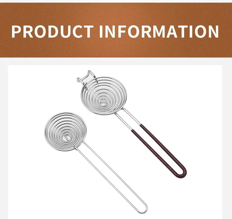 1pc de aço inoxidável separador branco ovo criativo alça estendida proteína ovo branco gema separador panela quente pesca