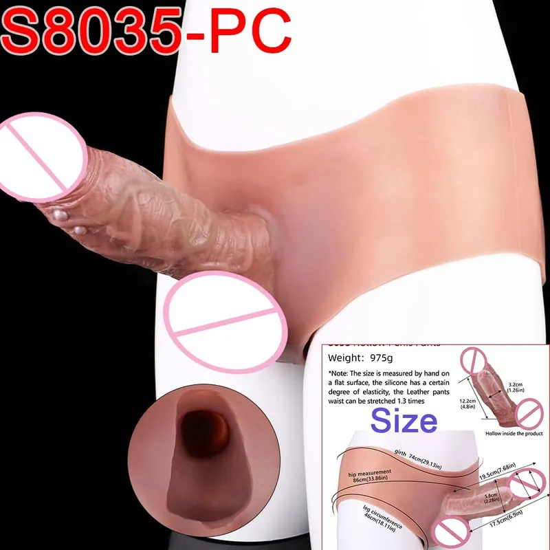 Masculino cinta-on longo oco vibrador ultra realista pênis estender manga calças насадка на член masculino galo capa brinquedos sexuais