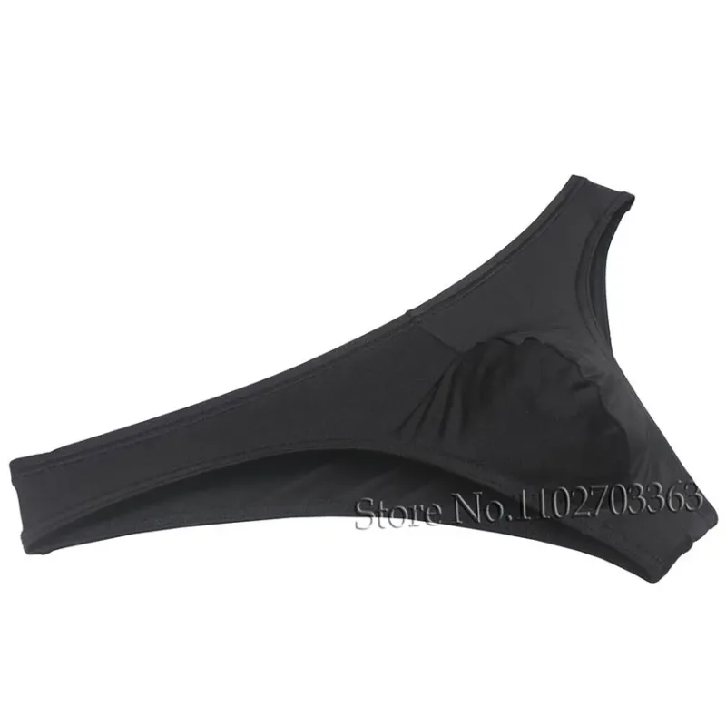 Cuecas de biquíni masculinas, cuecas triangulares, franzir as costas, micro cuecas elásticas brilhantes, verão, cintura baixa, praia, sexy, sedoso e suave — image 10