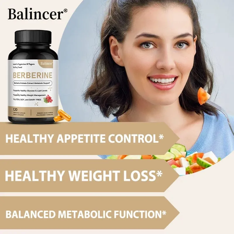 Berberine Capsules 500 Mg - Promotes Cardiovascular and Cholesterol Health Support Healthy Weight Management and Immune System