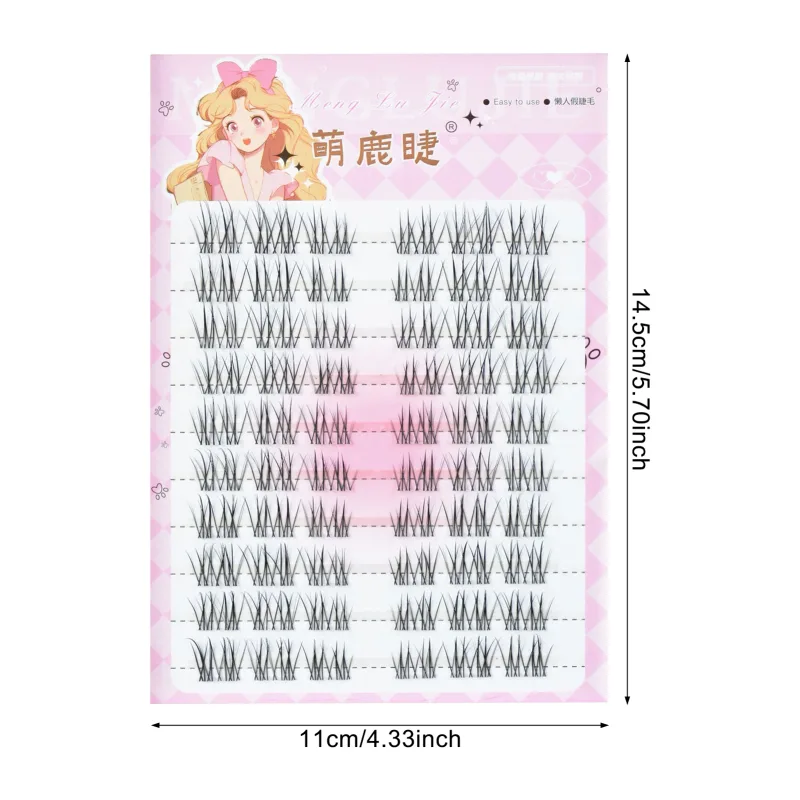 Cílios postiços C Curl Natural & Wispy Lash Wisps Manga Cílios autoadesivos perfeitos para meninas noite fora ferramentas de maquiagem para os olhos