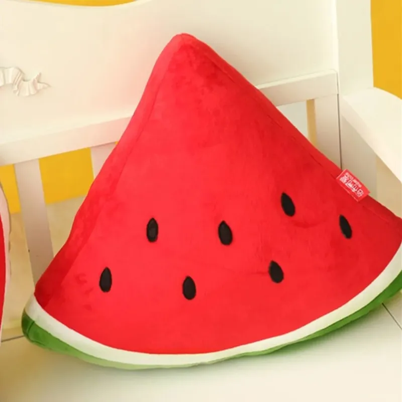 Lovely Watermelon Themed Throw Pillow Soft Supple Home Decor Cushion for Couch Sofa Bedroom Office Car and Living Space