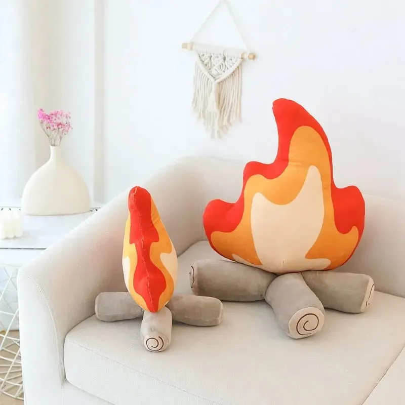 30cm/45cm engraçado simulação fogueira brinquedo de pelúcia macio recheado dos desenhos animados fogo boneca sala estar chão travesseiro almofada decoração presente