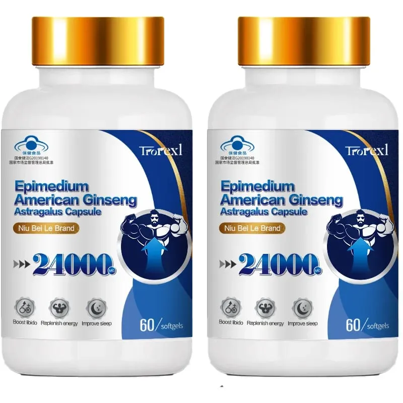 Suplemento de força extra com extrato de epimedium e panax ginseng Suplemento masculino que melhora os níveis de energia masculina — image 9