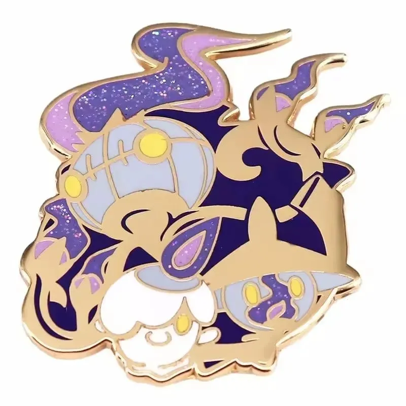 Alfinete esmaltado pokémon gengar e pikachu, alfinetes de lapela para mochilas, emblemas de pão, broche de medalha para roupas, joias, presentes para amigos