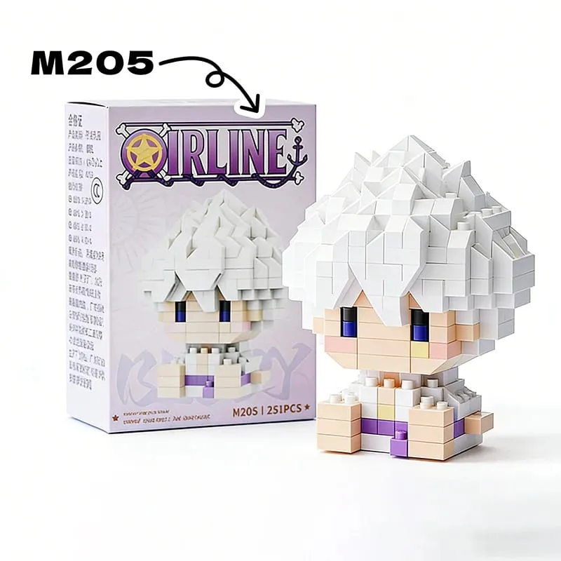 Anime bloco de construção chopper buggy montagem micro bloco de construção zoro robin personagem modelo mini tijolos figura brinquedos para presente
