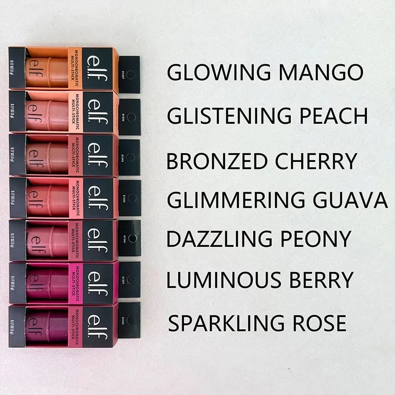 Elf bastão multiuso 3 em 1, blush, sombra, creme, bálsamo labial, maquiagem para bochecha, base líquida dupe