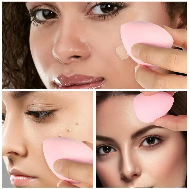 Conjunto de esponja de maquiagem portátil, 12 peças, base portátil, sopro cosmético para corretivo facial, mistura de beleza, creme líquido, potência