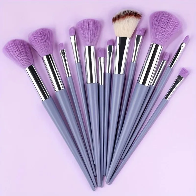 Conjunto de pincéis de maquiagem 13 peças, pincel sintético premium, base, pó, corretivo, sombra, blush, cosméticos, viagem