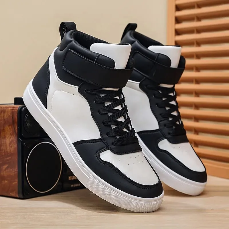 Branco vulcanizado tênis masculino sapatos confortáveis ​​planos rendas até zapatillas hombre outono primavera tênis de alta qualidade mais tamanho 39-48