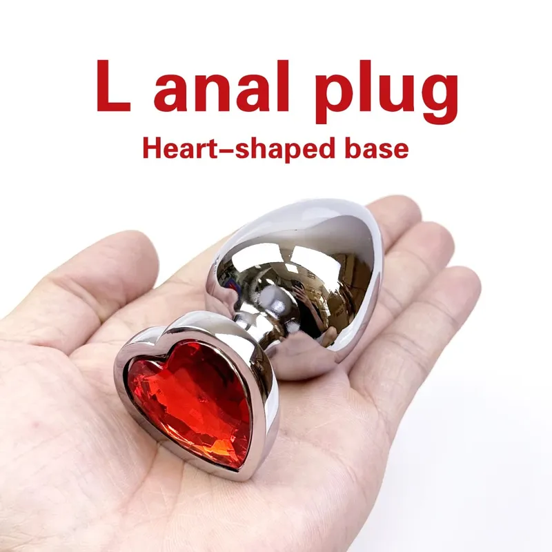 5 tamanhos coração metal cristal anal plug aço inoxidável butt plug masturbação estimulador vibradores adultos brinquedos sexuais para mulheres homens