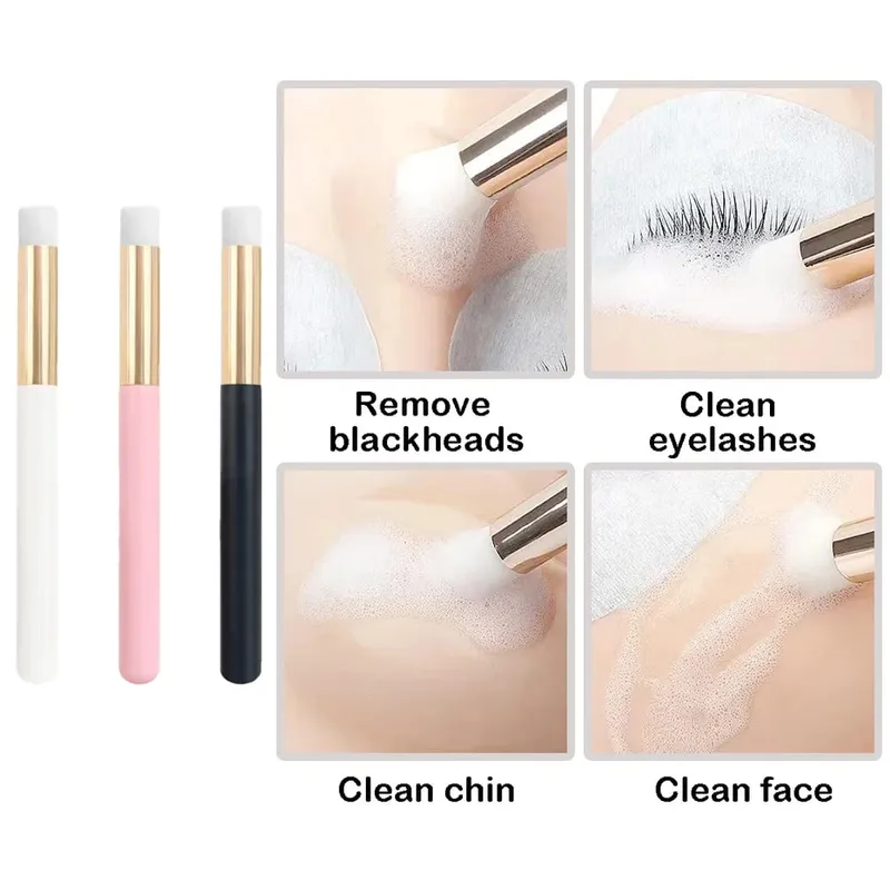 50 pçs macio cílios extensão escova de limpeza lash shampoo sobrancelha nariz esfoliante limpeza removedor de maquiagem suprimentos de cuidados de beleza — image 3