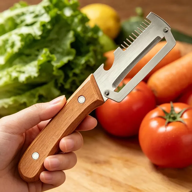 2pc conjunto de aço inoxidável multifuncional cozinha slicer afiada ferramenta corte para casa cebola verde repolho triturador descascador vegetal