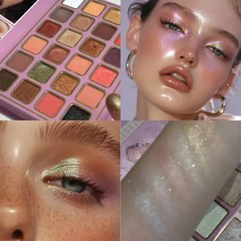 Paleta de maquiagem multi 78 cores com pincéis Matte Shimmer Eyeshadow Blush Destaque Lip Gloss Conjunto Presente de Natal