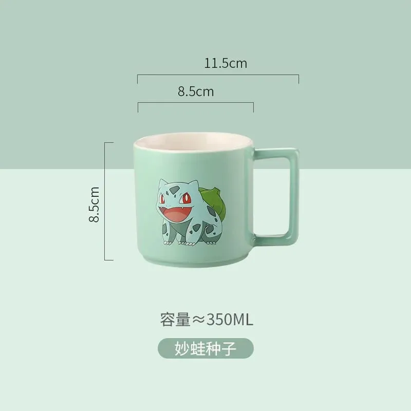New Cartoon Pokemon Pikachu Mug Breakfast Milk Cup Cute Drink Tableware Ceramic Coffee Cup Gift Dessert Kawaii Drinkware Kitchen