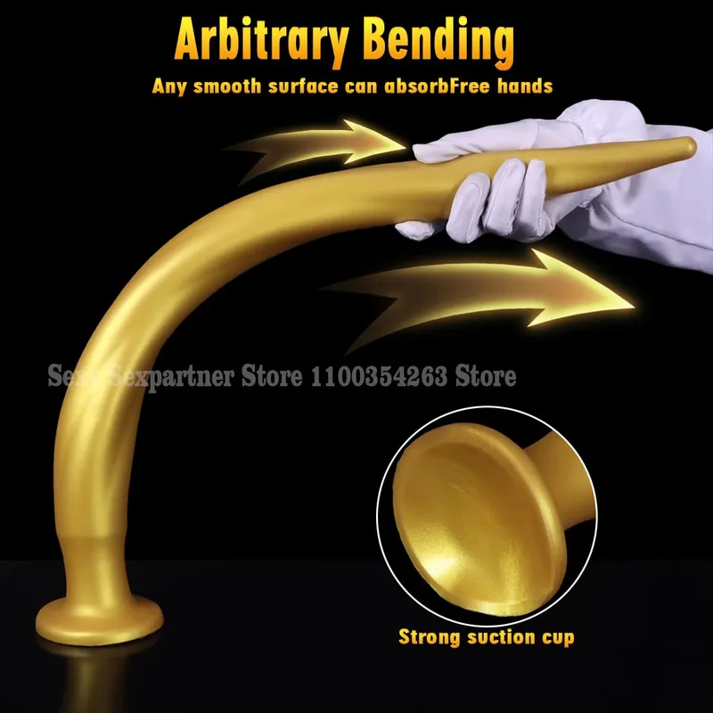 NEW Super Long Anal Plug Big Anal Dialator Expander Training Fantasy Large Long Silicone Soft ButtPlug Sex Toy for Women Men Gay