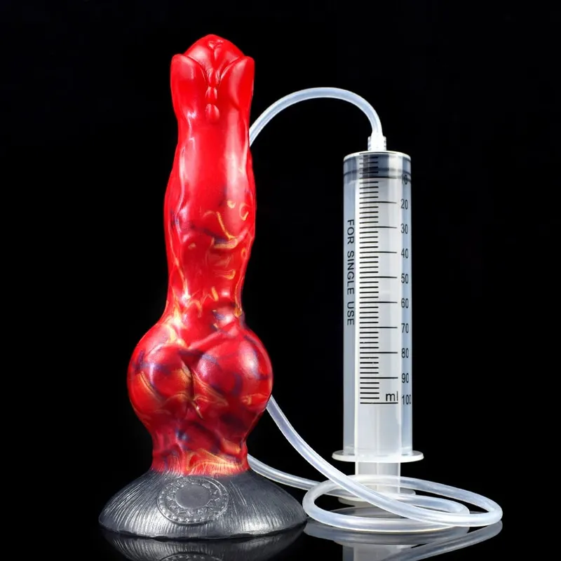 Ejaculação anal plug cão nó vibrador com forte otário estimulação vaginal esguichando pênis erótico adulto brinquedos sexuais 18 +