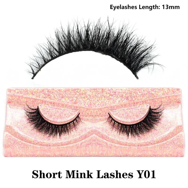 Half Eye Lashes Natural 3D Mink Short False Eyelashes Fluffy Wispy Cross Strip Fake Lashes Soft Half Eyelashes Extension Makeup — image 8