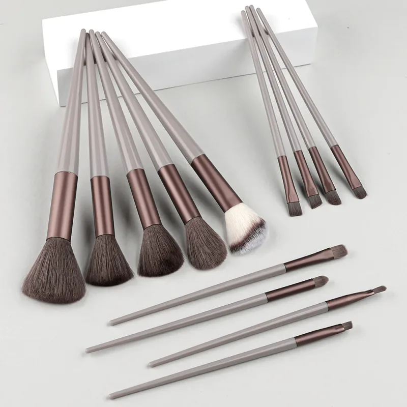 Conjunto de pincéis de maquiagem, 13 peças, profissional, base macia, pó, corretivo, sombra, delineador, blush, maquiagem cosmética, ferramenta de beleza