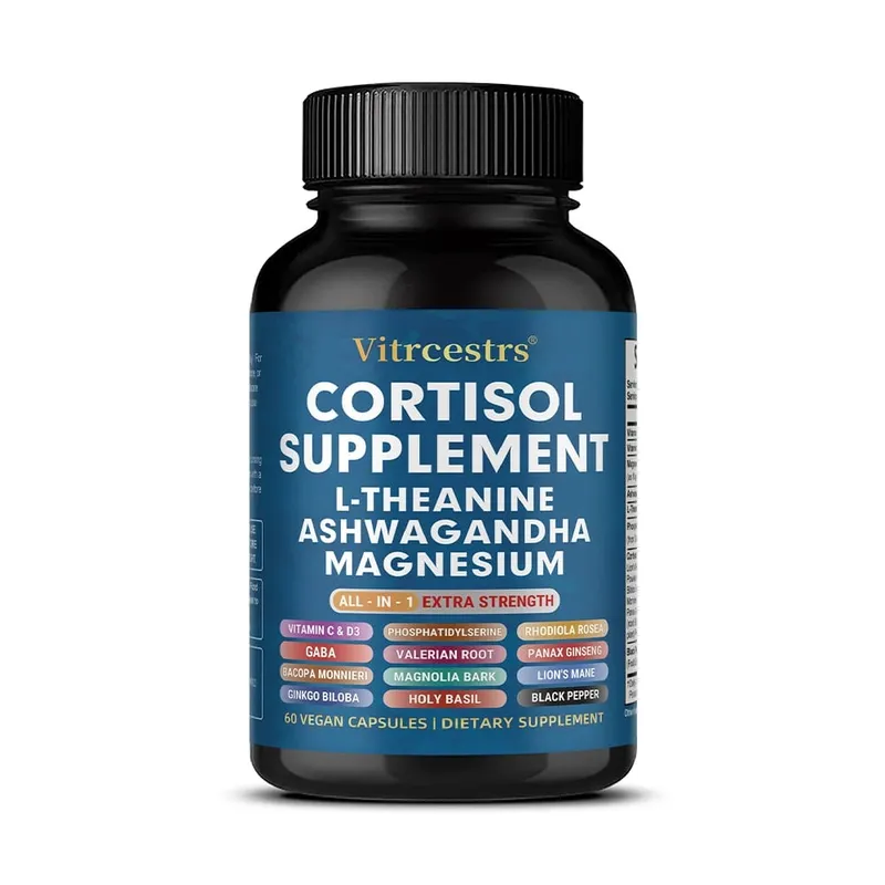 Suplemento de suporte de cortisol - Magnésio suporta alívio do estresse Calmo Humor Relaxamento Repouso Sono Foco e Saúde Adrenal — image 8