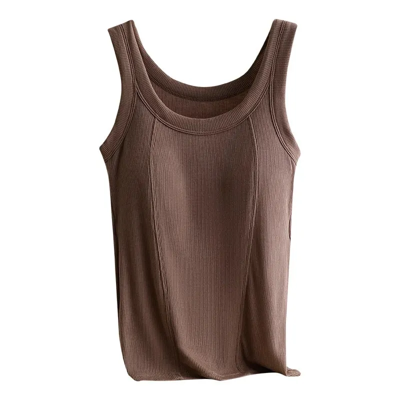 M-4XL para 45-105kg algodão rosqueado plus size camisola com sutiã embutido para mulher modal sem costura roupa interior regatas