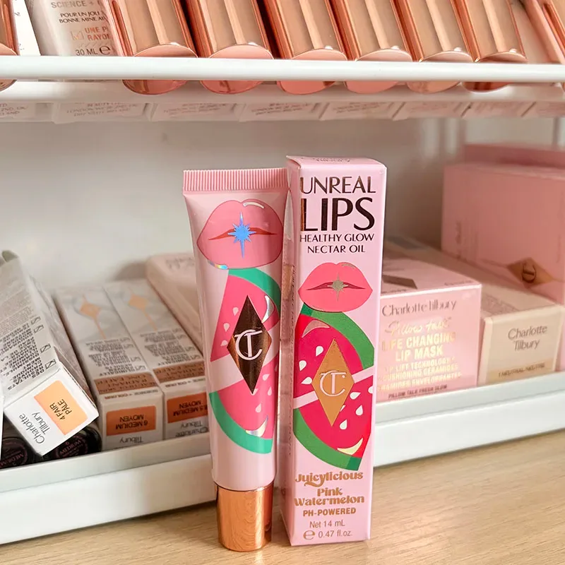 Charlotte Jelly Lip Gloss Alto Brilho Hidratante Volumizante Vitamina E para Uso Diário Gloss Bálsamo Natural Tilbury Cosméticos
