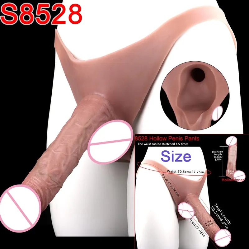 Masculino cinta-on longo oco vibrador ultra realista pênis estender manga calças насадка на член masculino galo capa brinquedos sexuais