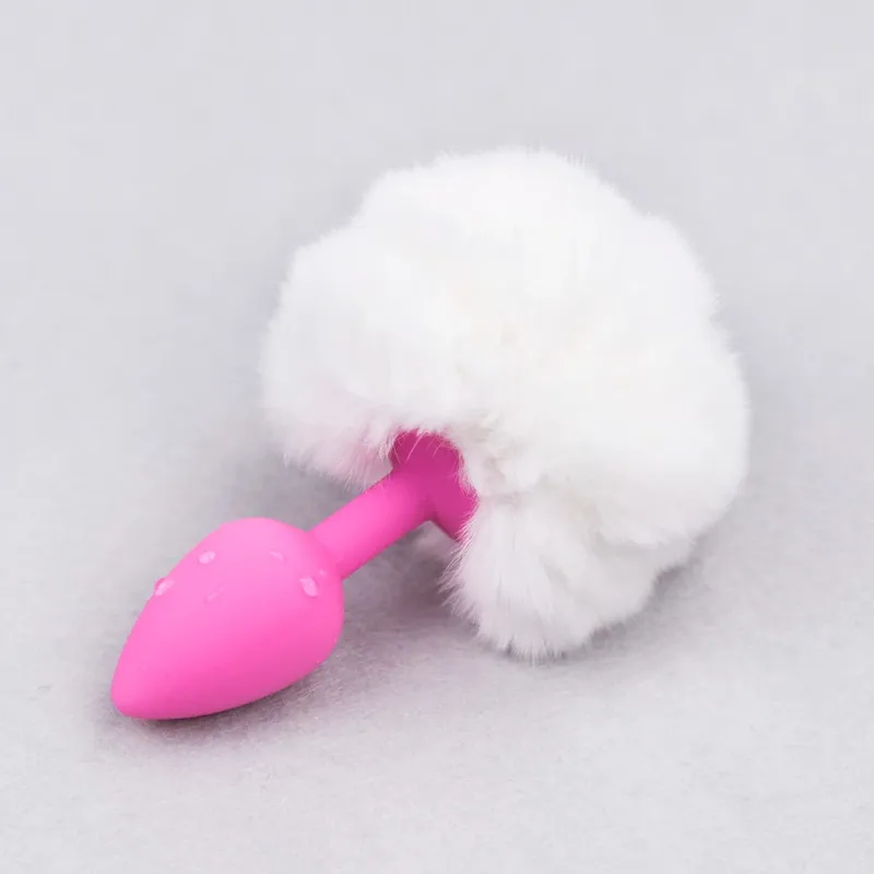 Slicone Butt Plug Hairy Bunny Tail Rabbit Tail Smooth Anal Plug Cosplay Cute Sex Toys for Women Erotic Adult Toys Sex Products — image 8