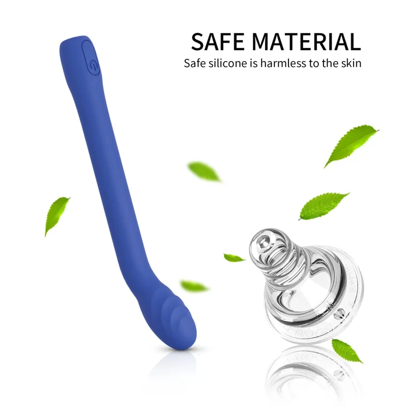Bolas anais de silicone macio, plugue anal portátil para estimulação de cabeça dupla, brinquedo sexual para massagem de próstata, masturbador vaginal feminino