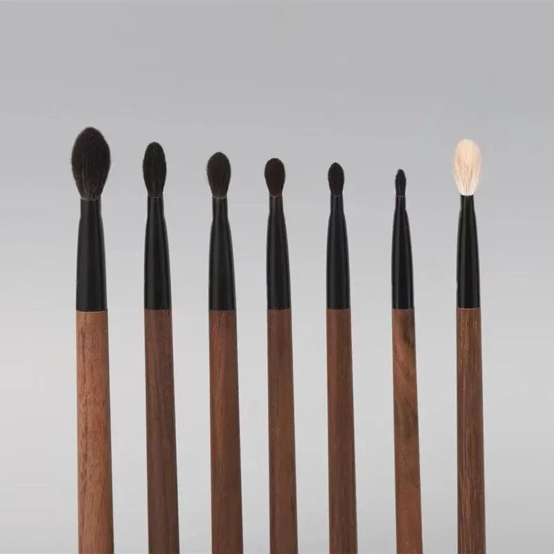 Soft Saibikoho Goat Hair Eye Shadow Blending Brush Professional Handmade Makeup Brush Ebony Wood Handle Makeup Brushes