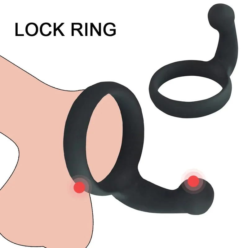 Silicone Penis Ring Sex Toy for Men Erection Prostate Massage Delay Ejaculation Cock Semen Lock Ring Male Sex Product Adult 18+