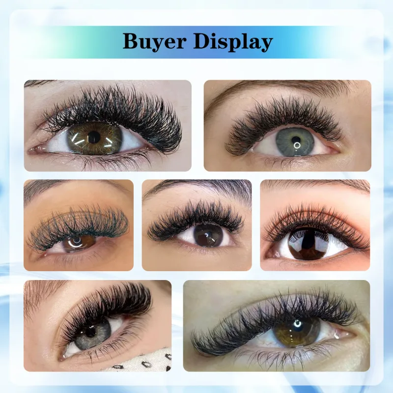 Lashonly Fox YY Faux Mink Eyelash Extensions 16 Lines Soft Natural Premium Flat Root Mesh Net Cross Flying YY Lashes for Fox Eye