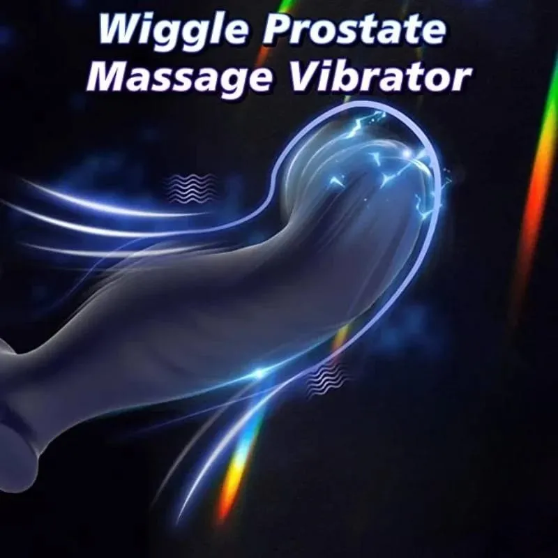 Vibrador anal bucking massageador de próstata com anel de pênis controle remoto vibratório butt plug cockring ânus brinquedo sexual para homens casal
