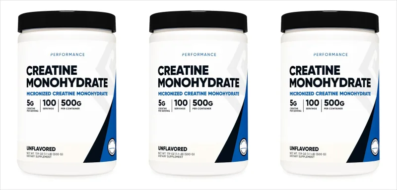 Pó micronizado de creatina monohidratada sem sabor 5g por porção 100 porções, força muscular, suporte de energia 500g