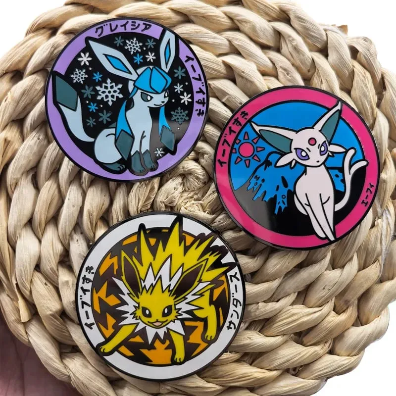 Alfinetes de lapela esmaltados pokemon, broches para mochilas, emblemas de ferro, broche fashion para roupas, joias, presentes, amigos