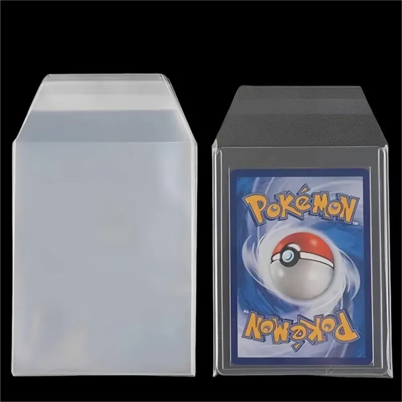 100 件透明保護套適用於 35PT-100PT 硬塑膠卡夾適用於 Pokemon TCG 遊戲交易運動卡保護套