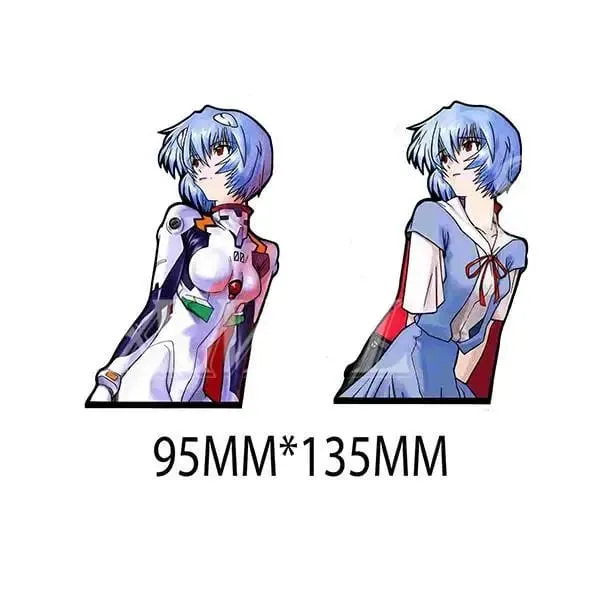 Neon Genesis Evangelion Ayanami Rei Asuka personalizado criativo desenho animado carro decoração de mesa adesivo de descoloração à prova d'água